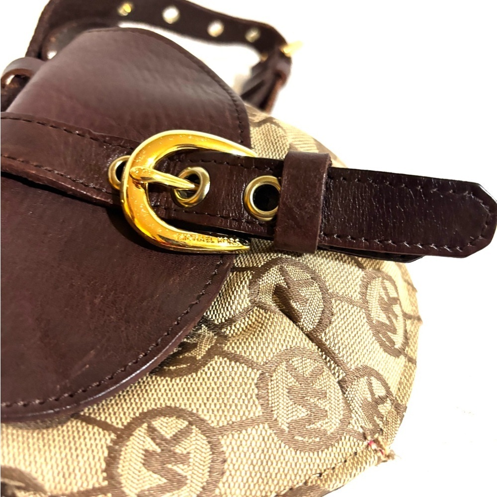 Michael Kors Dark Brown and Tan shoulder/ wrist Bag - Picture 6 of 6